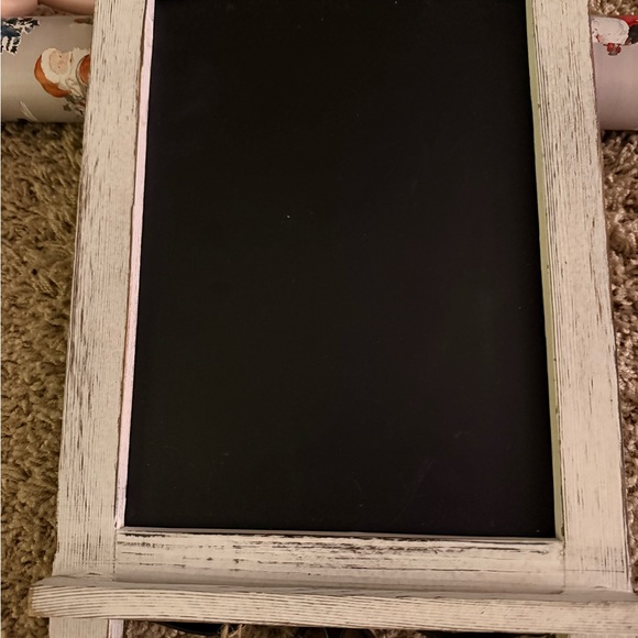 Rustic Whitewash Tabletop Chalkboard 14" x 9.5" Hanging Or Freestanding - Picture 3 of 12